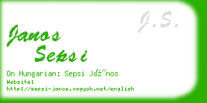 janos sepsi business card